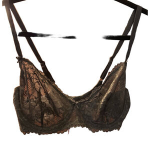 Savage X Fenty Lace Bralette - Black/Gray